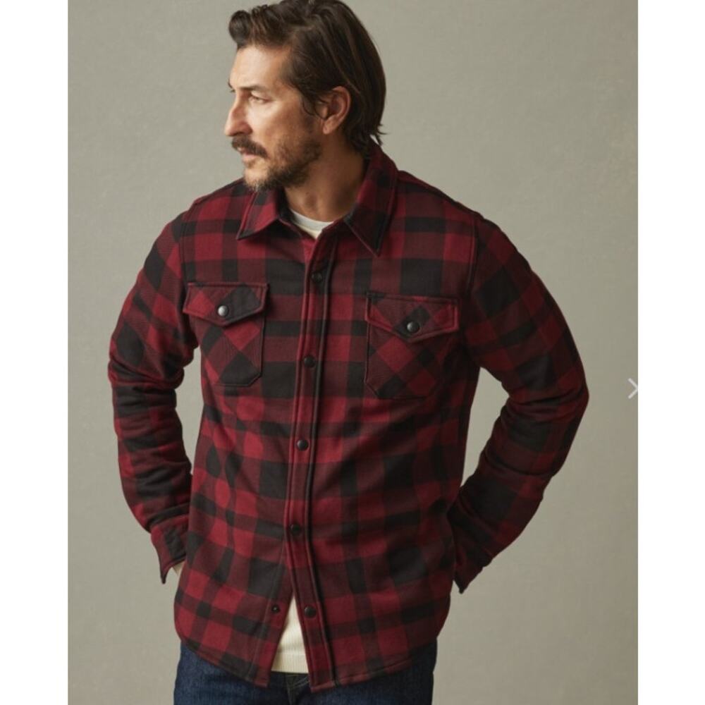 American Giant Unisex Redwood Fleece Button-Up Overshirt